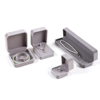 High-end Accessible Luxury Octagonal Velvet Jewelry Box Ring Necklace Jewelry Packaging Box Women's Earrings Pendant Storage Box