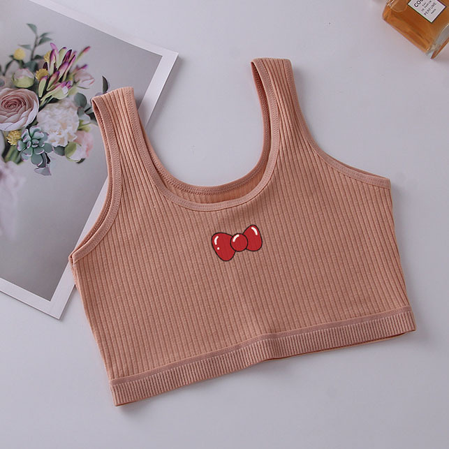 小学生可爱防凸点新款内衣第一阶段8-14岁小背心发育期女童12岁