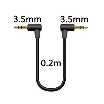 Car Aux Audio Cable for Car 3.5mm Male to Male Audio Computer Mobile Phone Connection Car Speaker Two Ends Elbow