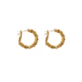 Gold-small size metal broken silver earrings (thick gold plating)