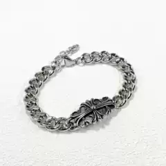 Cross Bracelet for Men, Trendy Titanium Steel, Personalized Punk Jewelry, Gothic Hip-Hop Dark Style, Light Luxury