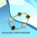 [with diamonds 3+2] gold black onyx