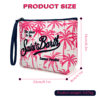Amazon solid color cosmetic bag printed diving material waterproof large capacity makeup storage bag daily soft bag wash bag