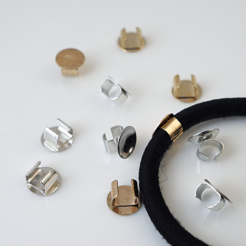 发圈扣发绳夹扣C扣托固定配件皮筋发圈diy头饰配件手工发饰材料