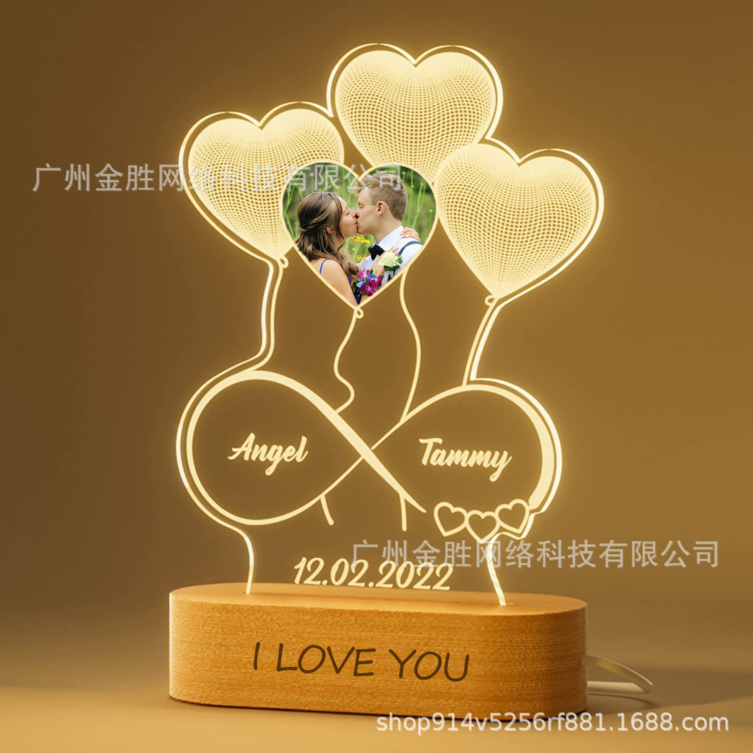 Cross-Border Drawing Portrait 3D Night Light Valentine's Day Photo Pet Company Advertising Wedding Gift Halloween Ornaments