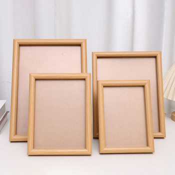 Wooden Solid Wood Stereo Hollow Photo Frame 8 Inch 6 Inch Photo Frame Set Table Solid Wood Picture Frame Frame Inspirational Ornaments