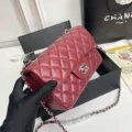 Maroon silver buckle