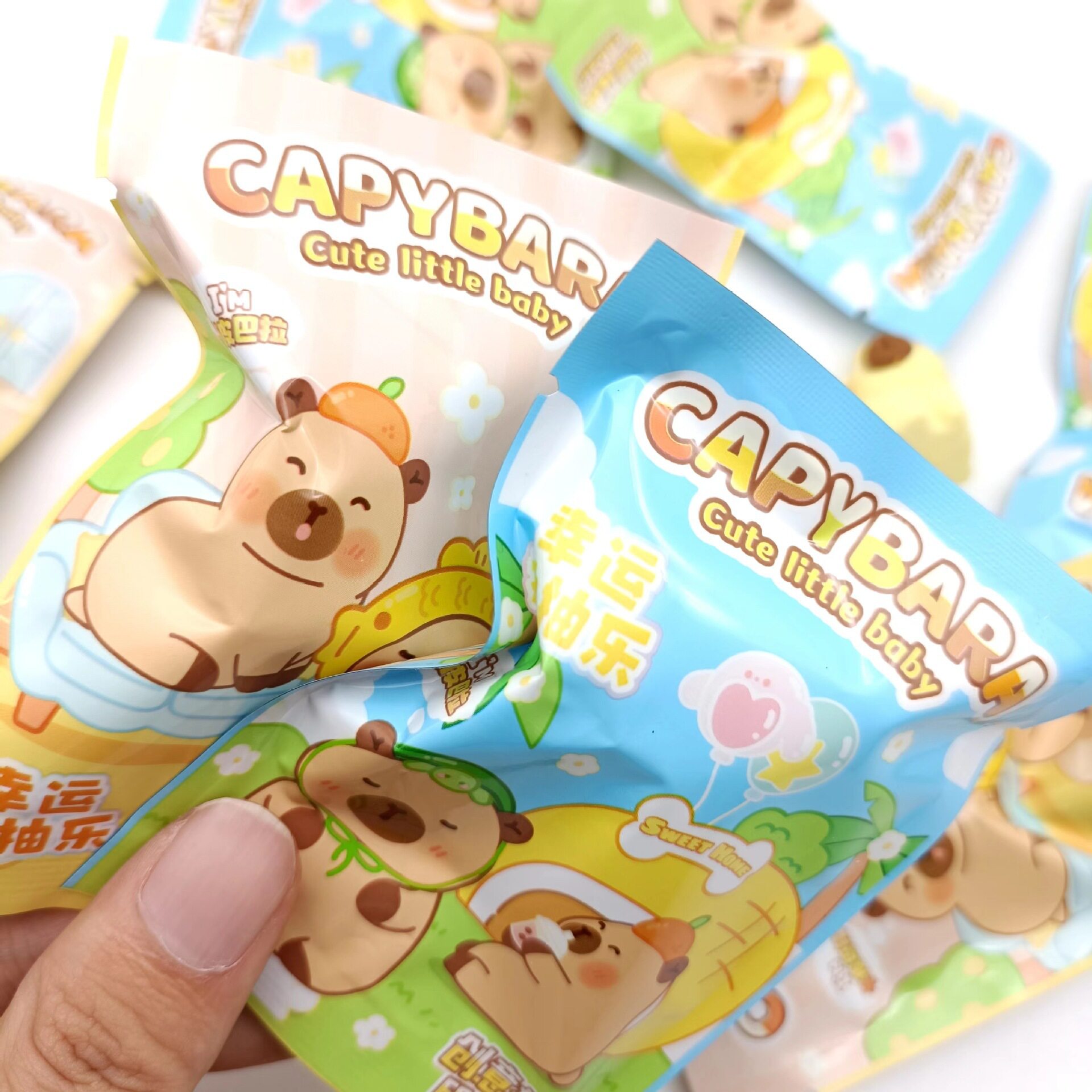 Creative Capibala Blind Bag Eraser Student Capybara Shape Surprise Blind Box Eraser Kindergarten Graduation Gift