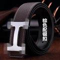 Brown silver buckle