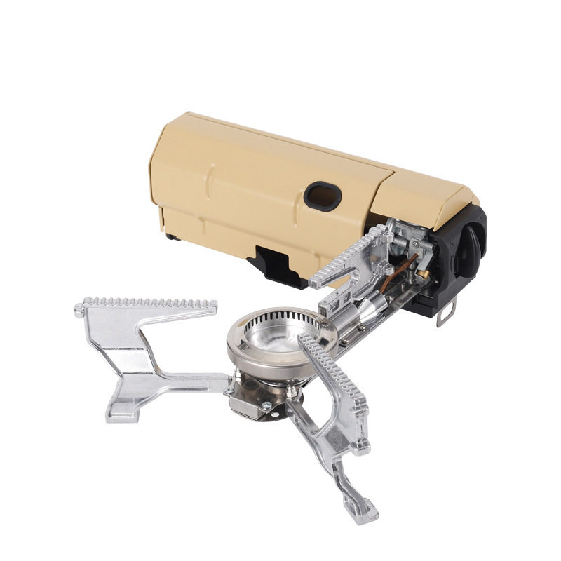 Cassette Stove Outdoor Foldable Portable Camping Stove Household Cookware Gas Stove Strong Fire Windproof Cross-Border