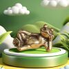 Vintage Brass Creative Desktop Ornament Lucky Frog Paperweight Tea Pet Handheld Piece Old Bronze Wholesale