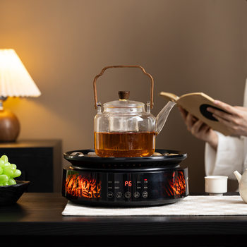New Ultra-Quiet Electric Ceramic Stove Tea Maker, Multifunctional Ceramic Stove with Constant Temperature Water Boiling and Timed Tea Brewing Kettle