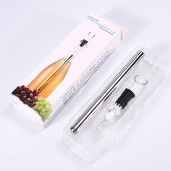 Ice wine stick pourer quick-frozen stainless steel 3-in-1 304 wine decanter commercial pourer suit frozen stick