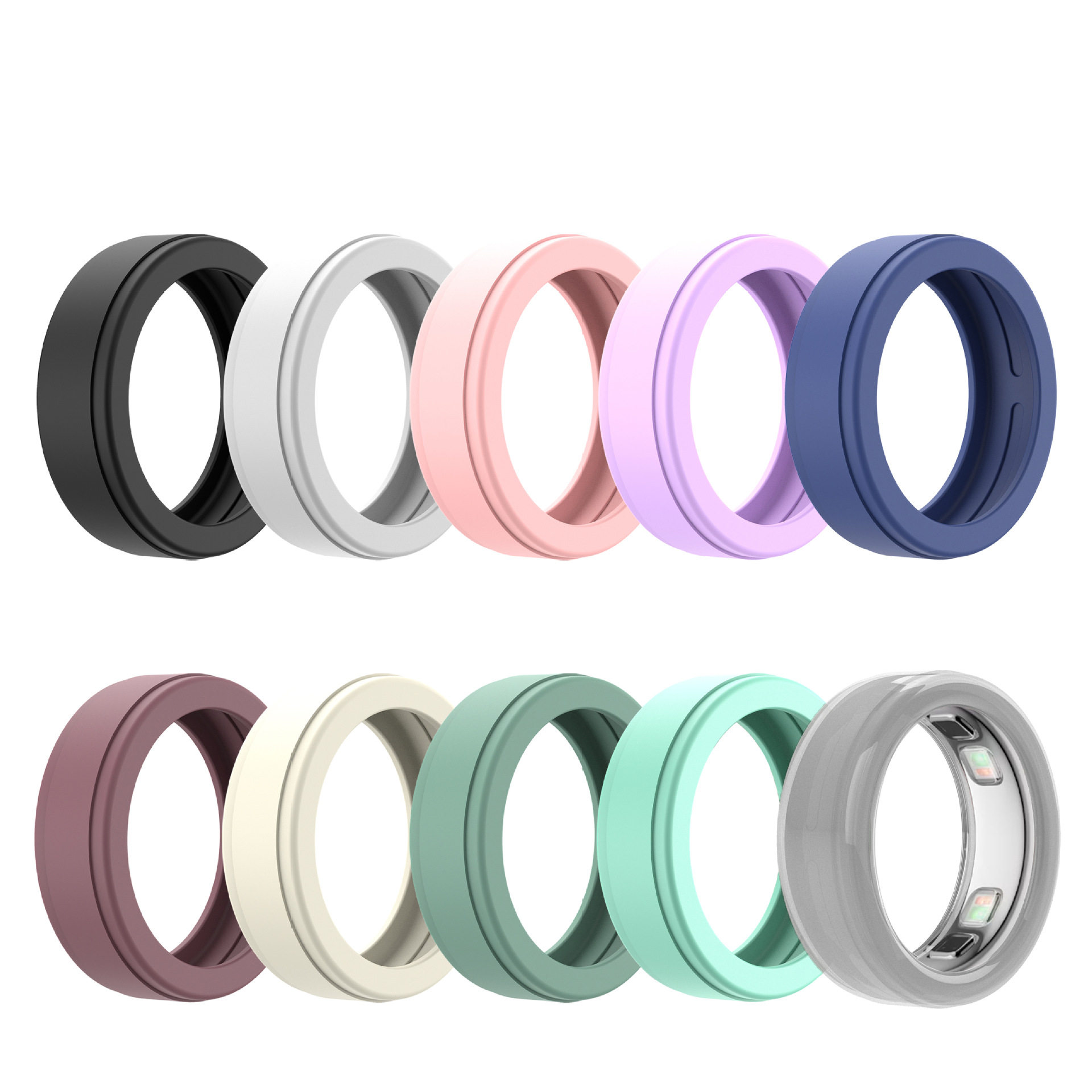 适用Oura Ring5戒指保护套Oura智能戒指Oura Ring5肤感硅胶戒指套