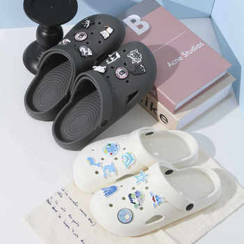 Factory explosions wholesale new free with creative buckle hole shoes buckle soft rubber DIY fashion plastic buckle cute