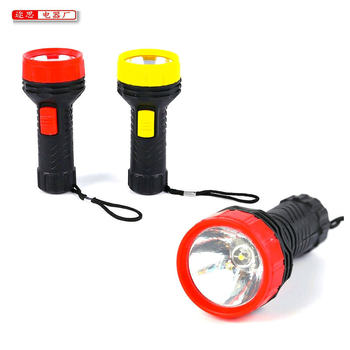 Cross-border flashlight hand-held flashlight plastic light dry battery mini LED small flashlight 1228
