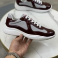 Brown patent leather