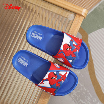 Disney Spider-Man Children's Slippers for Boys, Non-Slip, New Indoor Home Bathing Parent-Child Home Outdoor Wear Beach Shoes