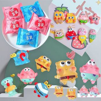 Spongebob Cyber Celebrous Surprise Blind Bag Gift Water Cup Mobile Phone Case Hairpin Refrigerator Sticker Diy Advanced Resin Accessories