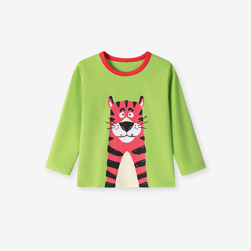 Style Boys' T-Shirt, Autumn Cartoon Baby Top, Long-Sleeve Cotton Tee Wholesale