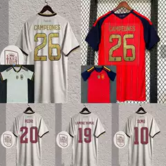Usa, Canada, and Mexico National Team Spain Two-Star Home Football Jersey Yamal William Championship Print Fan Football Shirt
