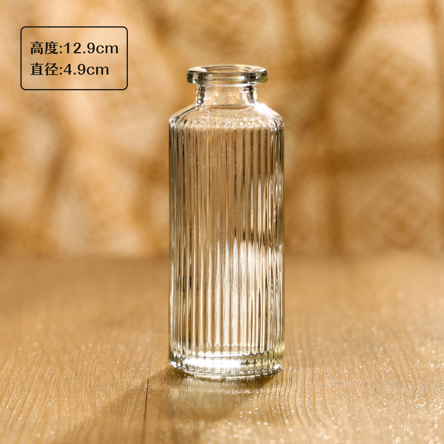 跨境热销复古玻璃花瓶插画高级感香薰瓶 透明ins风摆件小花瓶套装