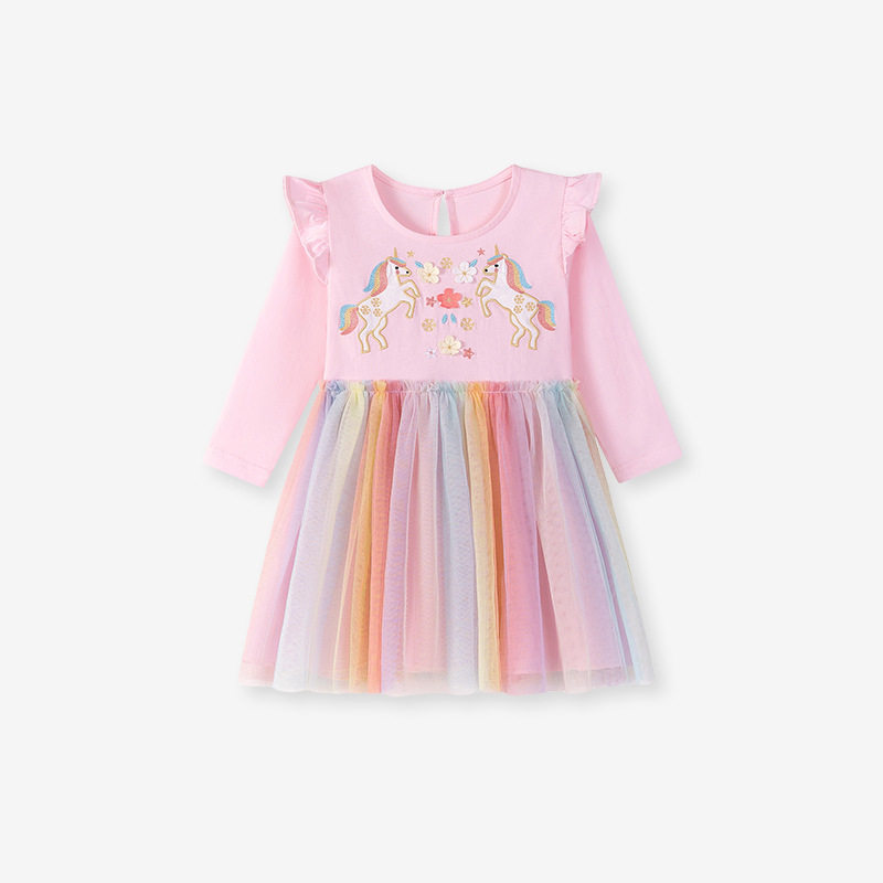 New Autumn Girls' Dress, Tulle Kids' Skirt, Cute Cotton Skirt