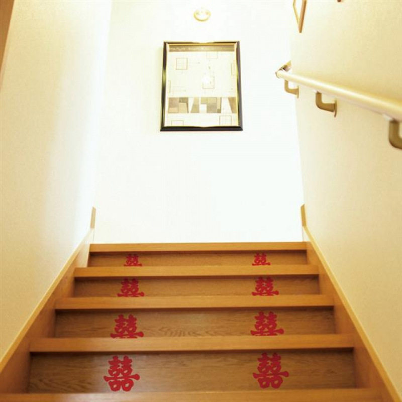 Wedding supplies staircase happy word self-adhesive happy sticker self-adhesive happy word wedding layout happy word decorative glass door creative sticker