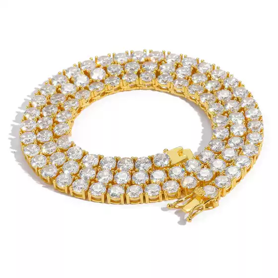 Amazon 3Mm4Mm5Mm Men's Tennis Bracelet European and American Zircon Micro-Inlaid Bracelet Men's Hip-Hop Diamond Bracelet Women