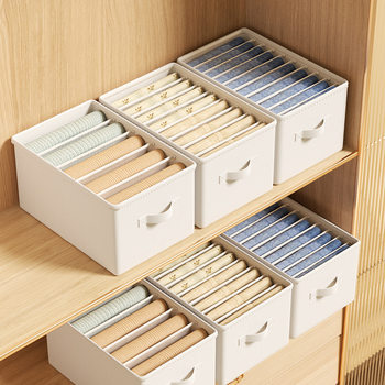 New Tianshan Cotton and Linen Compartment Storage Box Wardrobe Foldableable Clothing Storage Box Fabric Washable Organizing Box