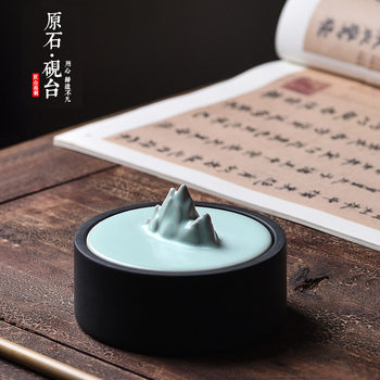 Stone table original stone natural anti-evaporation with lid can be inserted incense shelf pen high-grade inkstone Calligraphy Special Xuan inkstone ink