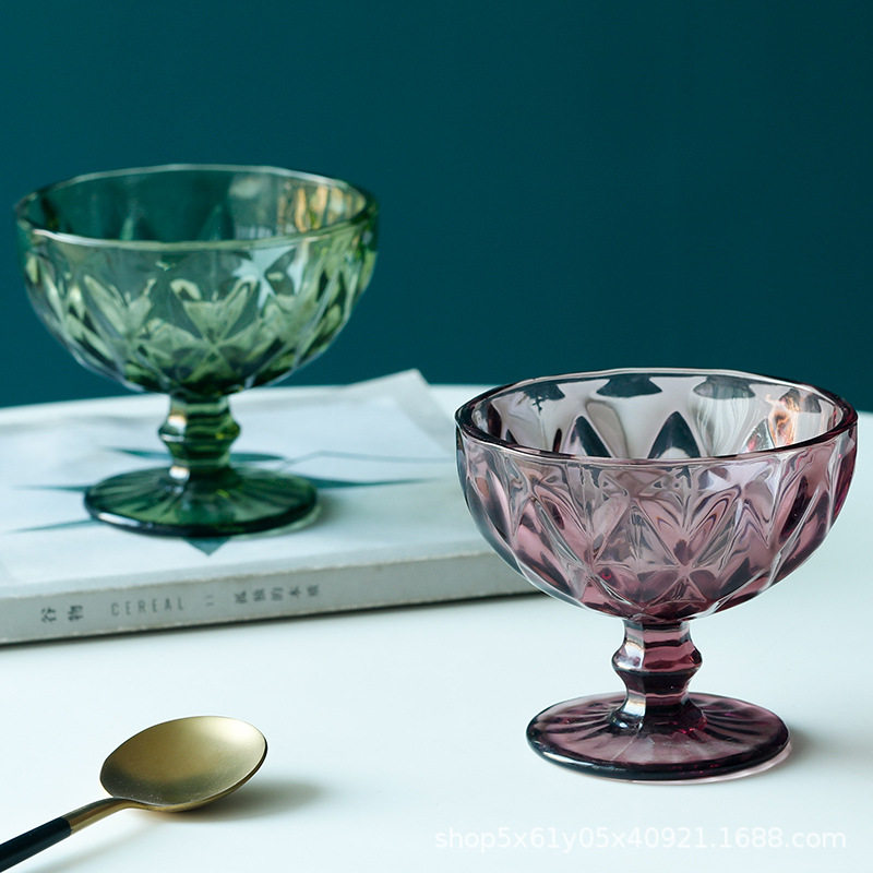 Colorful Original Ice Cream Bowl Cocktail Glass Red Wine Glass Mojito Goblet Juice Glass Champagne Glass