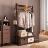 Wholesale Solid Wood Coat Rack, Floor-Standing Bedroom Household Old Bamboo Clothes Hanger, Simple Clothes Drying Rack, Indoor Clothes