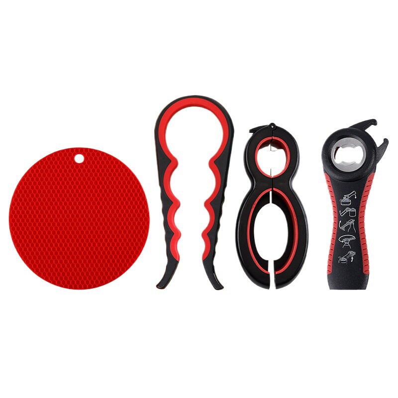 Amazon 5-in -1 beer bottle opener creative 8-word cans 6-in -1 can opener suit four-in-one lid opener