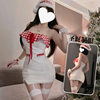 Sexy Lingerie Sexy Temptation Neck Hanging Shoulder Christmas dress Strapless New Year's Robe Plush Pure Desire Uniform