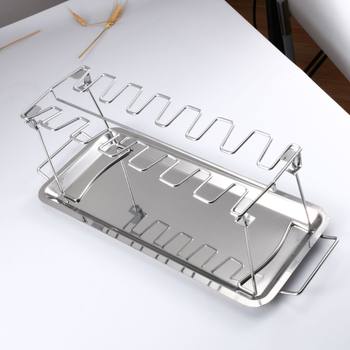 Stainless Steel Chicken Barbecue Grill Barbecue Grill Chicken Tray Barbecue Drying Net Rack Placement Tray Barbecue Bracket Tools