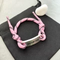 Type A pink rope silver plate