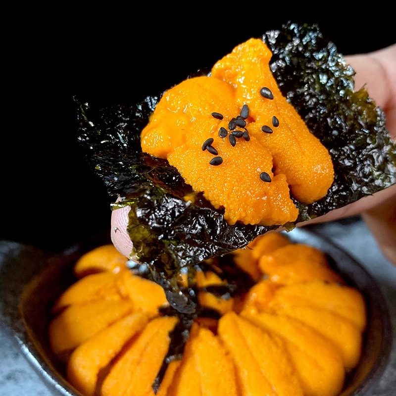 Fresh Sea Urchin Meat, Freshly Peeled Dalian Horse Manure Sea Urchin, Fresh Frozen Sea Urchin Meat, Sashimi, Pure Sea Urchin Yellow, Ready-To-Eat Commercial