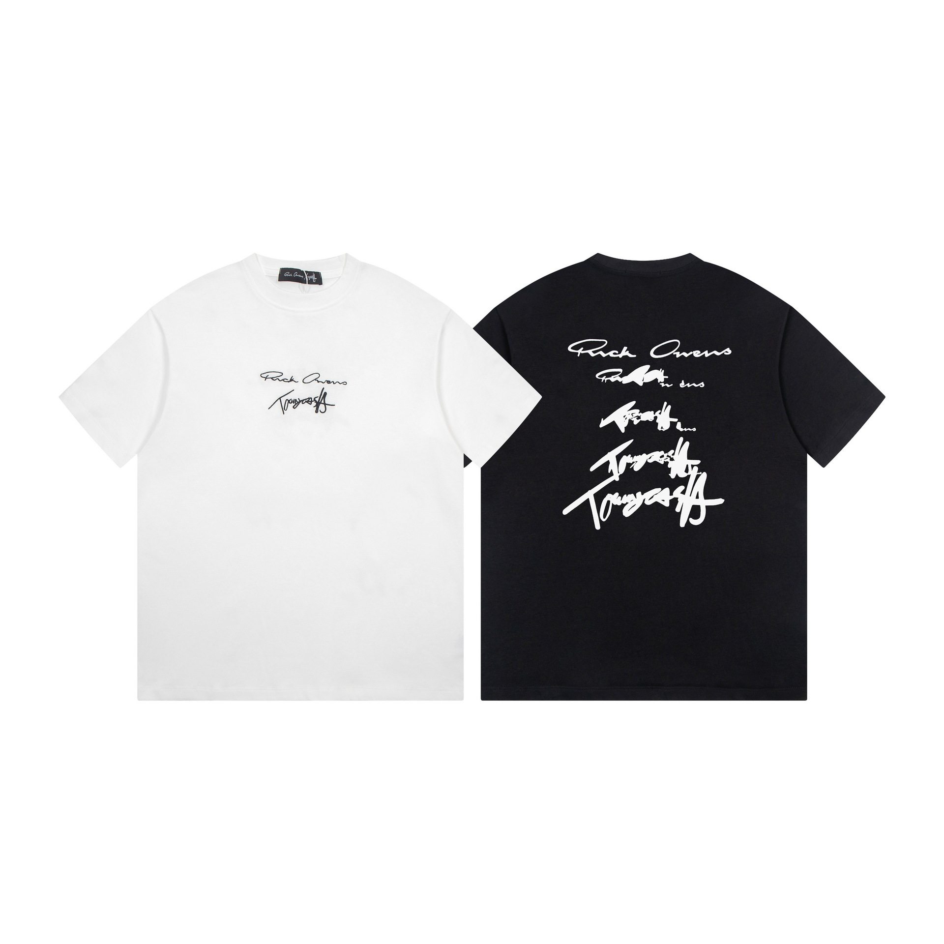 25 Новых моделей RICK Owens x Tommy Cash под совместным брендом mm6 Maggila с круглым вырезом и короткими рукавами от бренда tide для мужчин и женщин Изображение 1