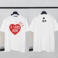 White Letter Red Heart Print 48