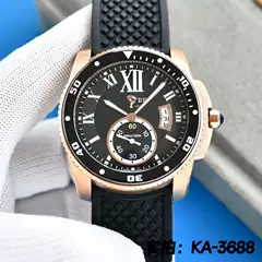 Cartier Calibre Rubber Watch Strap London Tank W7100056 Wsca Western Railway Men's Business Watch