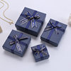 In stock Blue jewelry carton bow jewelry box lid bracelet necklace pendant earrings jewelry gift box