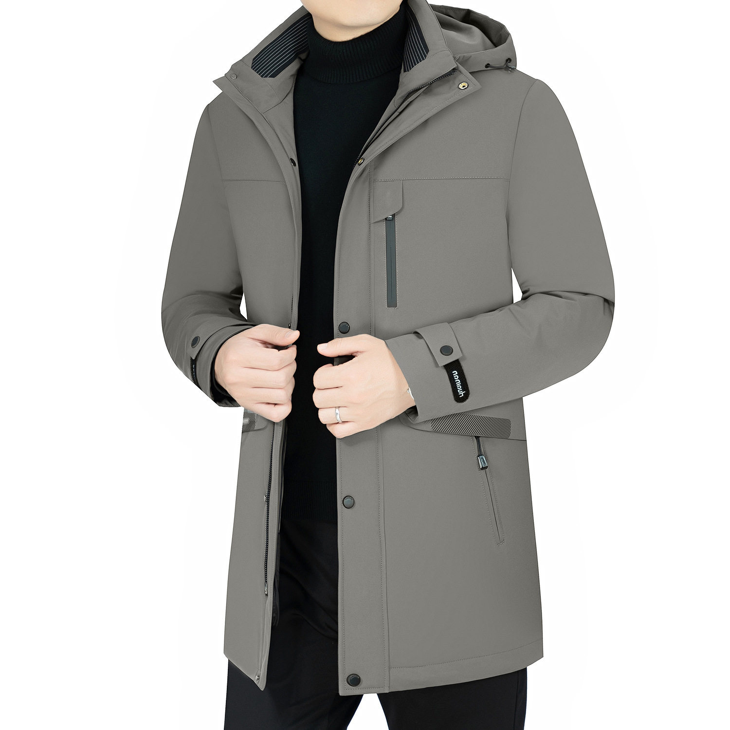 Down Jacket Men's Short Winter Middle-aged Men's Slim-fit Thickened Men's Jacket Dad's Winter Clothes Men's Hooded Down Jacket