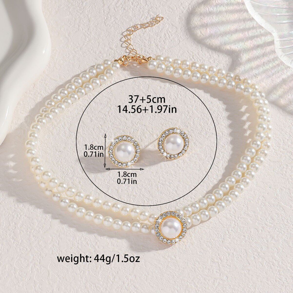 Double-Layered Pearl Necklace Necklace for Women, Accessible Luxury Niche High-End Clavicle Chain Design 2025 New Hot Style