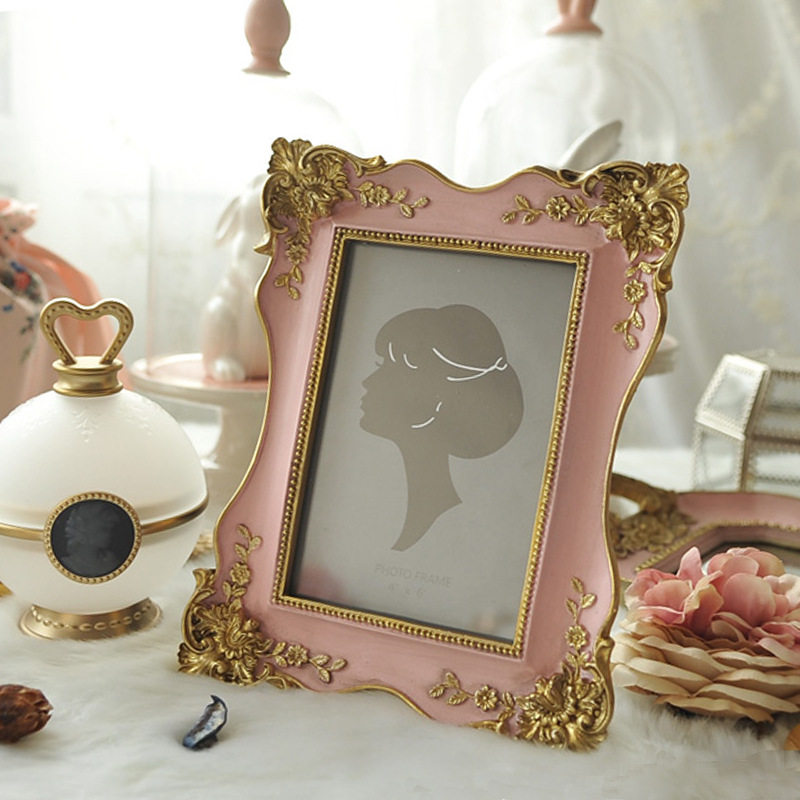 European-style Retro Embossed Resin Photo Frame Decorative Painting Mural Photo Frame Home Soft Dress Painting Photo Frame