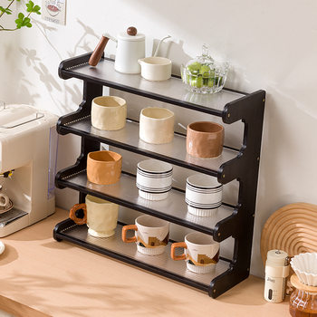 Solid Wood Cup Rack Dining Table Storage Rack Desktop Cup Storage Rack Countertop Water Cup Coffee Cup Tea Cup Storage Cabinet