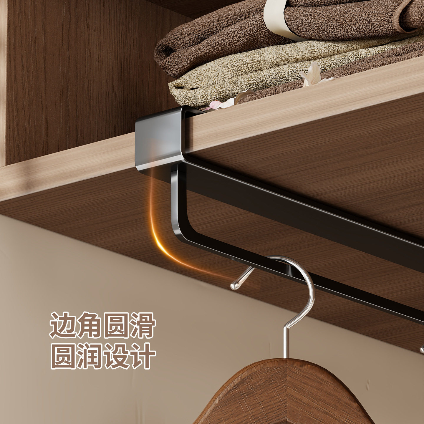 No-Drill U-Shaped Balcony Cabinet Under-Shelf Storage Rack for Home Dormitory Multifunctional Clothes and Underwear Drying Rack