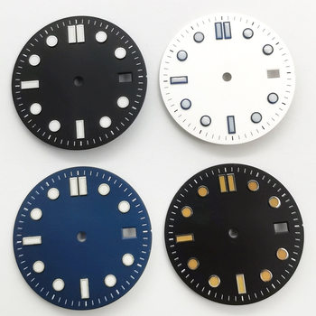 31mm Green Luminous Dial Custom Logo Suitable for Seiko Nh35 Movement Watch Modification Accessories