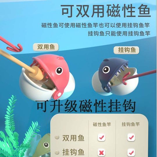 Multi-functional electric fishing plate toy music rotating magnetic fishing rod set educational early education baby gift