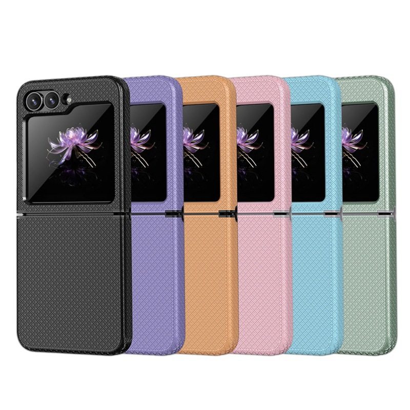 Amazon Suitable Samsung Fold 7 Phone Case Diamond Pattern Zflip6 Anti-Drop Protective Cover Integrated Hinge Anti-Slip